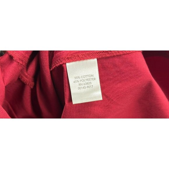 CHRISTOPHER & BANKS, Women DRESS SHIRT, 3/4 LONG sleeve, COLOR RED, SIZE M - Picture 6 of 9